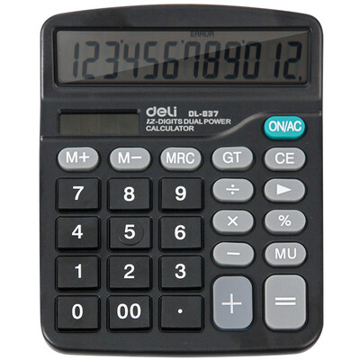 

Efficient (deli) 1520A classic business office desktop solar dual power calculator memory storage function