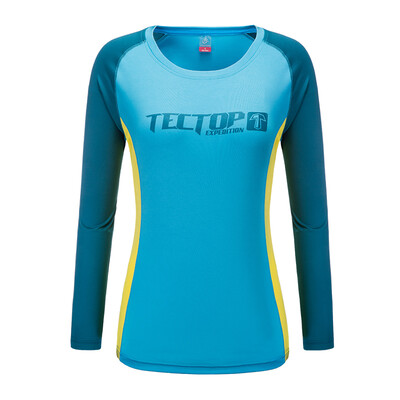 

tectop Футболка затекания дышащий быстросохнущие на открытом воздухе мужчин и женщин смешанных цветов вокруг шеи футболку скорость печати сушильных мужчин белый M