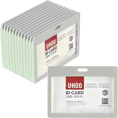 

Excellent&UHOO 6611 candy color card sets of horizontal white 12 box work card staff card badge