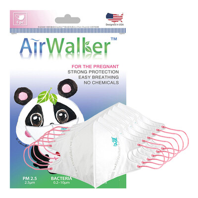 

Американский импорт свежего фильтра Walker Airwalker подходит для беременных женщин беременных защитные маски анти-туман и дымка РМ2,5 типа уха установлены 6
