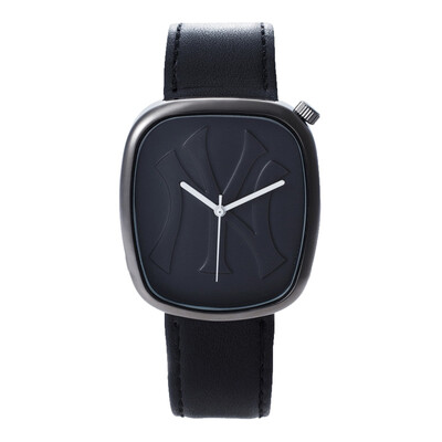 

США бейсбол (MLB) Нью-Йорк Форма ребенка женщина действительно пояса моды бренд часы квадратный водонепроницаемый Мисс простой кварцевые часы MLB-NY001-2 / черный черный ремень