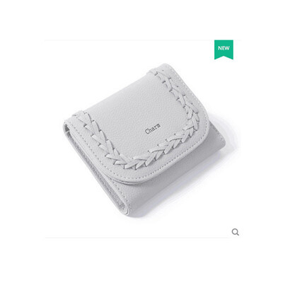 

Горячие нового бумажник небольшого свежего образец переплетения короткого параграф многофункционального бумажник женщины Fujiki ст