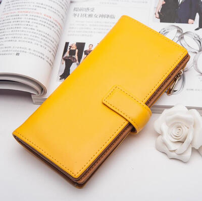 

Г-жа скураны кашалёк маланка спражкай моды скура жанчыны кашалёк у доўгі адрэзак