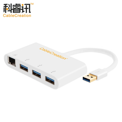 

CABLE CREATION USB3.0 to Gigabit Ethernet +3 порт HUB концентратор / разветвитель Конвертер USB3.0 в RJ45 с адаптером Type-c to USB3.0 CD0039