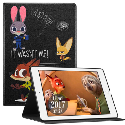 

Иллюстратор Apple новый iPad-чехол 2017 новый iPad7 защитный чехол для мультфильма с корпусом 9,7-дюймовый кожаный футляр Дисней-иллюстратор сумасшедший животный город