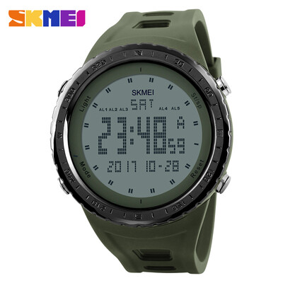 

SKMEI 1246 Men Sports Watches Countdown Chrono Double Time EL Light Digital Wristwatches 50M Water Resistant Relogio Masculino