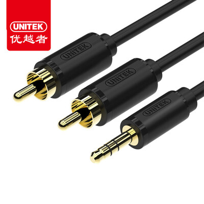 

Улучшенный человек (UNITEK) C941BK Y-DC3.5mm одна точка две пары RCA аудио кабель 2RCA преобразования линии 3,5 мм вращения карусельные черный провода 5 м