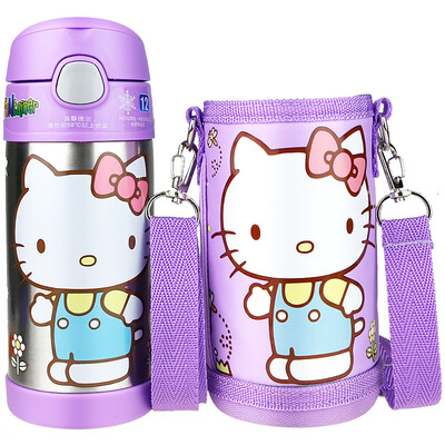 

Jingdong Supermarket HELLO KITTY Hello Kitty Cat Insulation Cup Children&39s Suction Water Cups Male Female Students Stainless Steel Kettle with cups 350ML Pink