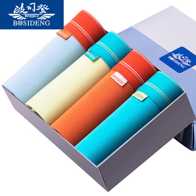 

[Супермаркет] Джингдонг Босайднг мужское белье мужчины внутренний брюки талии сплошной цвет дышащий хлопок боксеры молодежные моды пояса BJK78001-7 4 Tiao Подарочная коробка -XXXL