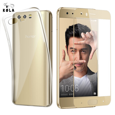 

Shell film set KOLA glory 9 transparent mobile phone case protective cover full-screen coverage of mobile phone film protective film for Huawei glory 9 gold