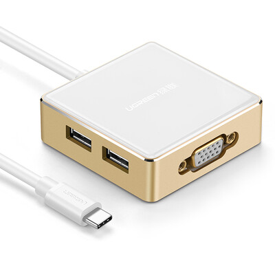 

Зеленый преобразователь связан Type-C VGA USB-C линейный адаптер, адаптер для Apple MacBook PD линия с тремя быстро rechargeyour HUB хаб сплиттер 30442