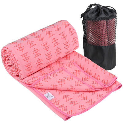 

Upanishad yoga shop towel widened 187 * 82cm sweat anti-skid yoga pad blanket with net bag pink