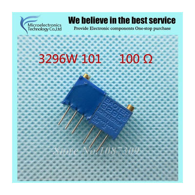 

10Pcslot 3296W-1-101LF 3296W 101 100 ohm Top regulation Multiturn Trimmer Potentiometer High Precision Variable Resistor