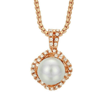 

Yoursfs@ Classic Round Pendant Necklace imitation pearl Fine Jewelry