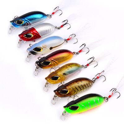 

1PC 3D Eyes Hard Bait Minnow Fishing Lure 5.5cm-2.17"/8.26g-2.91oz Fatty Crankbait Lures Bright Color Pesca Fishing Tackle