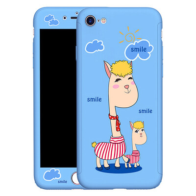

Excellent plus iPhone7 plus phone shell / Apple 7plus mobile phone case cartoon all-inclusive protective cover anti-drop mobile phone sets alpaca