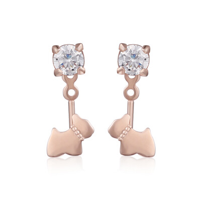 

AGATHA Jia Sha 2370058 Fashion synthetic zircon dog earrings women's elegant jewelry female Bliss Rose Gold