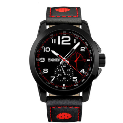 

Fashion leather casual watch urban male watch asgift for men