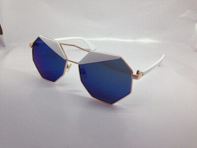 

Polygonal color film reflective sunglasses fashion trend glasses