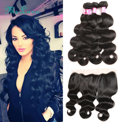 

Brazilian Virgin Hair Body Wave Silk Base Lace Frontal Closure With Bundles 13X4 Ear To Ear Lace Frontal Closure With Bundles