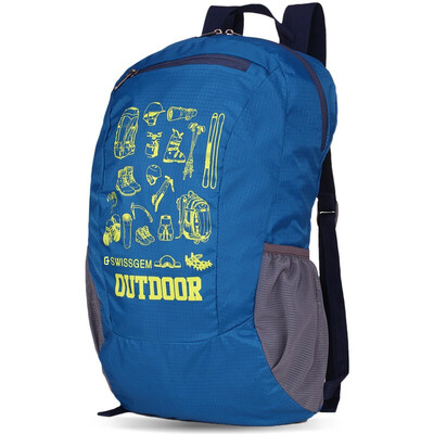 

SVVISSGEM легкий мешок плеча свет дышащий рюкзак сумка сумка портативный для печати складной рюкзак открытый отдых кожаный мешок мужчины и женщины SA-9829 синий