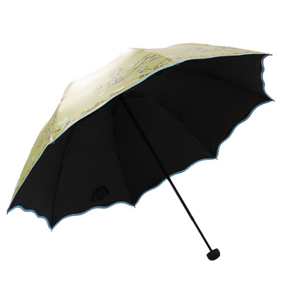 

[Супермаркет] рай зонтик Jingdong идеального путешествие трико тройного виниловый шелк зонт гриб принцесса зонтик синий 33190E