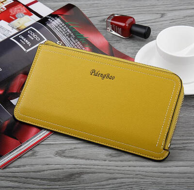 

Г-жа кашалёк жаночы доўгі адрэзак тонкай часткі сапраўднага кашалёк жаночы на маланкі рахункі кліп