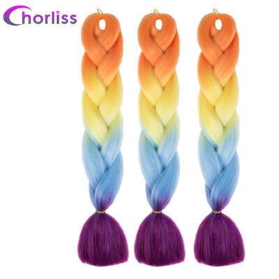 

Chorliss Synthetic Jumbo Плетение волос 24Inch 100g оплетка волос Плетение Волосы для волос Блондинка Вязание крючком False Наращи