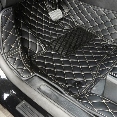 

Huashi Ford sharp edge pads 15-18 new sharp all around leather feet four seasons universal car mat new sharps modified special accessories standard 7 seat - bright crystal black