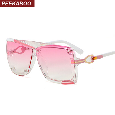 

прозрачные рамки очки - бренд белых фиолетовый Blue розовый затемненными стеклами солнце женщин квадратных uv400 защиты хрусталика