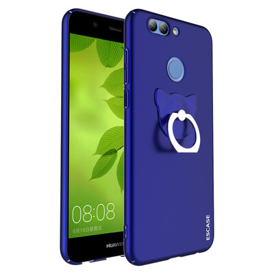 

ESCASE Huawei nova2 мобильный телефон оболочки Huawei nova2 мобильный телефон кейс / все включено anti-drop двухсторонняя краска жесткая оболочка для отправки кольца кольцо сияние синий