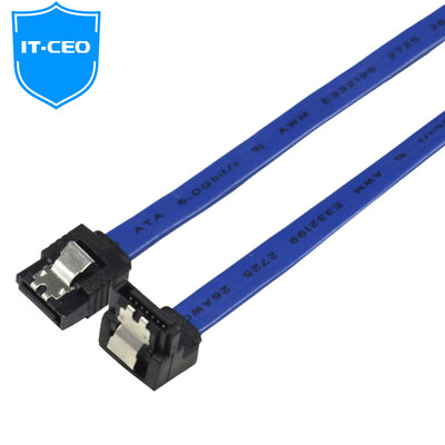 

IT-CEO V08S3-A SATA3 от имени жесткого диска кабель для передачи данных / двухканальная алюминиевая фольга поддержка SSD твердотельный жесткий диск прямая длина головы / локтя 0,5 м синий