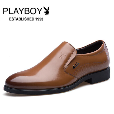 

Playboy Men's Classic Slip-on Round Head Business Casual Leather Shoes 6CW563002D14