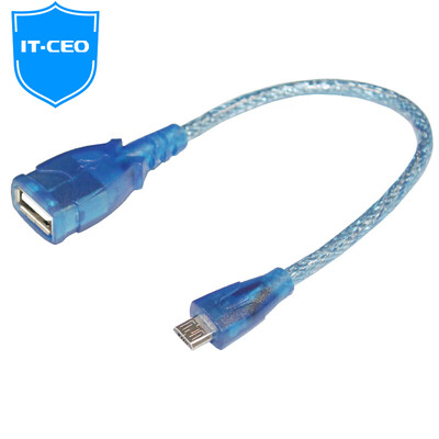

IT-CEO V08TG-C Micro 5pin OTG адаптер данных для мобильного телефона планшетный компьютер просо окно доступа U диск / мышь интерфейс USB прозрачный синий