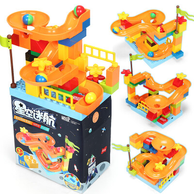 

Happy House Block F4109A 71 Star Trek Large Granule Bulk Plastic Slide Building Blocks Early Childhood Enchanting Splicing Pinning Assembling Assembling Toys Men and Girls Scenery Building Amusement Park