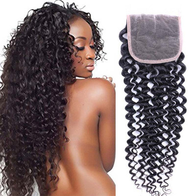 

8A Grade Malaysian Curly Hair With Closure 3 Bundles With Closure Malaysian Virgin Hair With Closure Deep Wave With Closure