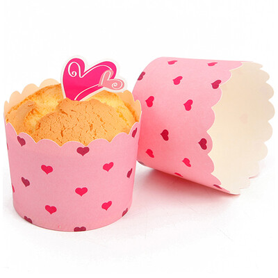 

Cook Kitchen CHEF MADE Cake Paper Cup Theme High Temperature Paper Cup Bonus Card Pink 25 Pack WK9277