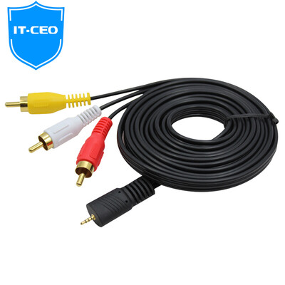 

IT-CEO V087R-2 25mm one-third lotus head audio&video cable 3 in 1 AV composite adapter cable support millet 1 generation 2 generation standard version new millet box 2 meters