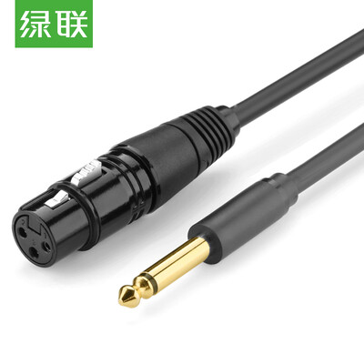 

Green Alliance UGREEN 65 transfer card farmer to the mother microphone audio cable 635 turn XLR XLR balance line 65mm microphone mixer audio cable 15 meters 20718