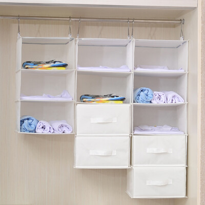 

Bicoy Oxford cloth closet storage hanging bag hanging storage bag storage bag 5 layer kitchen 2 drawers pure white
