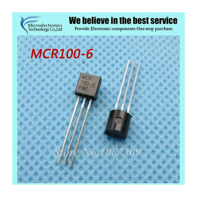 

50pcs free shipping MCR100-6 100-6 MCR100 TO-92 SCRs 400V 800mA new original