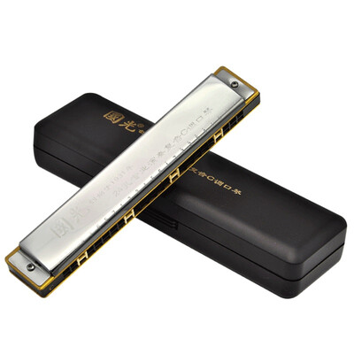 

Guoguang GG24A-9 24-hole professional playing polyphony C harmonica gold