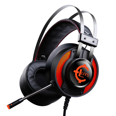 

LUYS 71-channel headset gaming gaming light-emitting headset USB71 sound card LED light-emitting headphone microphone 927 orange black