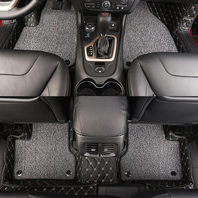

Huashi jeep free man foot pad jeep free man full surrounded by leather feet four seasons universal foot pad jeep free man modified special luxury models with wire ring - sports black