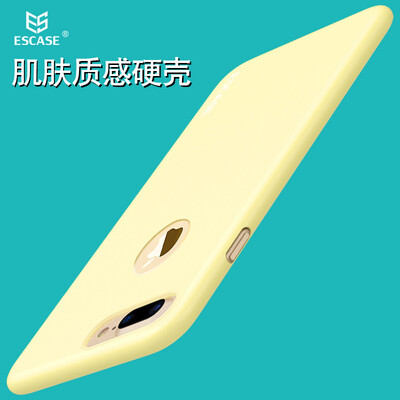 

ESCASE iPhone7 Apple, телефон оболочка / защитный рукав Apple, телефон оболочка падения сопротивления 7 0.5mm тонких трех сторон логотип Apple отверстия 4,7 дюйма яркого желтое