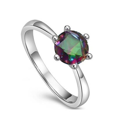 

Yoursfs® 18K Rose Gold Plated 05CT Simulated Diamond Ring Use Austrian Crystal Wedding Ring