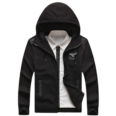 

Battlefield Jeep Sweater Men Hooded Fashion Casual Cardigan Jacket 7988 Black