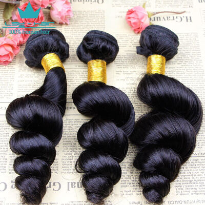 

100% Human Hair I'm So Pretty Hair products 8A Grade Brazilian Virgin Hair Loose Wave 3pcs Lot Unprocessed Hair Color 1B Factory P