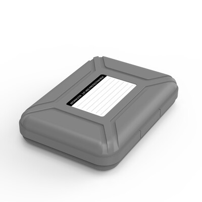 

YottaMaster B4-5 3,5-дюймовый жесткий диск хранения защитная коробка водонепроницаемый / влажность / удар / давление / анти-борьба этикетка данных отделка 5 серый костюм