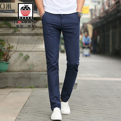 

AEMAPE Casual Pants Men's Micro-elastic Casual Pants Straight Anti-Wrinkle-free Slim Long Pants 505 Gray 32